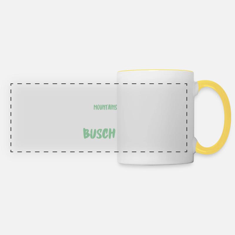 Mountain hikers - Panoramic Mug - white/yellow