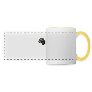 Clouded Leopard Nebelparder - Panoramic Mug - white/yellow - Front