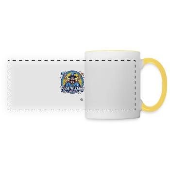 Code Wizard Restart Specialist Expert en informatique - Mug panoramique contrasté et blanc - blanc/jaune - Devant