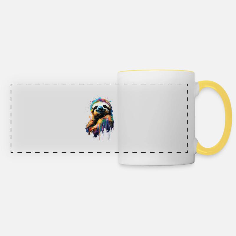 Sloth - Panoramic Mug - white/yellow