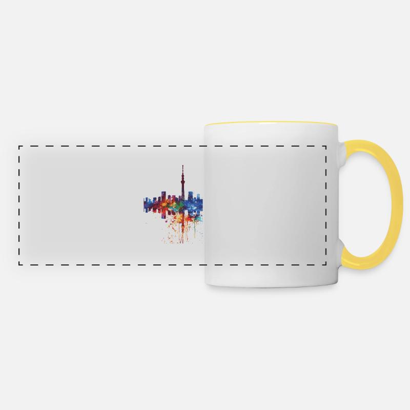 Kitakyushū - Panoramic Mug - white/yellow