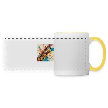Saxophone - Panoramic Mug - white/yellow - Front