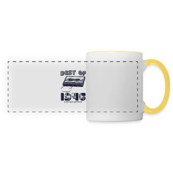Retro Best of 1946 Mixtape Vintage 79th Birthday - Panoramic Mug - white/yellow - Front
