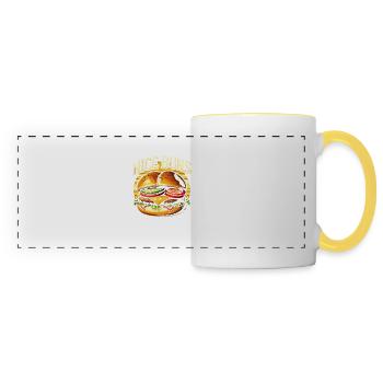 Schöne Brötchen - Panoramatasse - Weiß/Gelb - Vorne