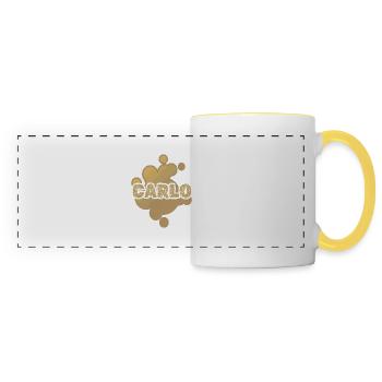First name Carlo - Panoramic Mug - white/yellow - Front
