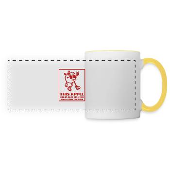 The apple of success - Panoramic Mug - white/yellow - Front