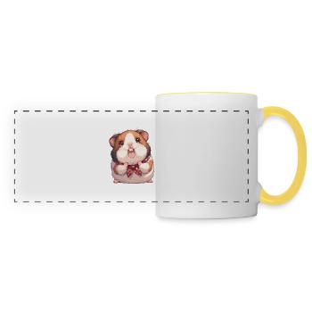 guinea pigs - Panoramic Mug - white/yellow - Front