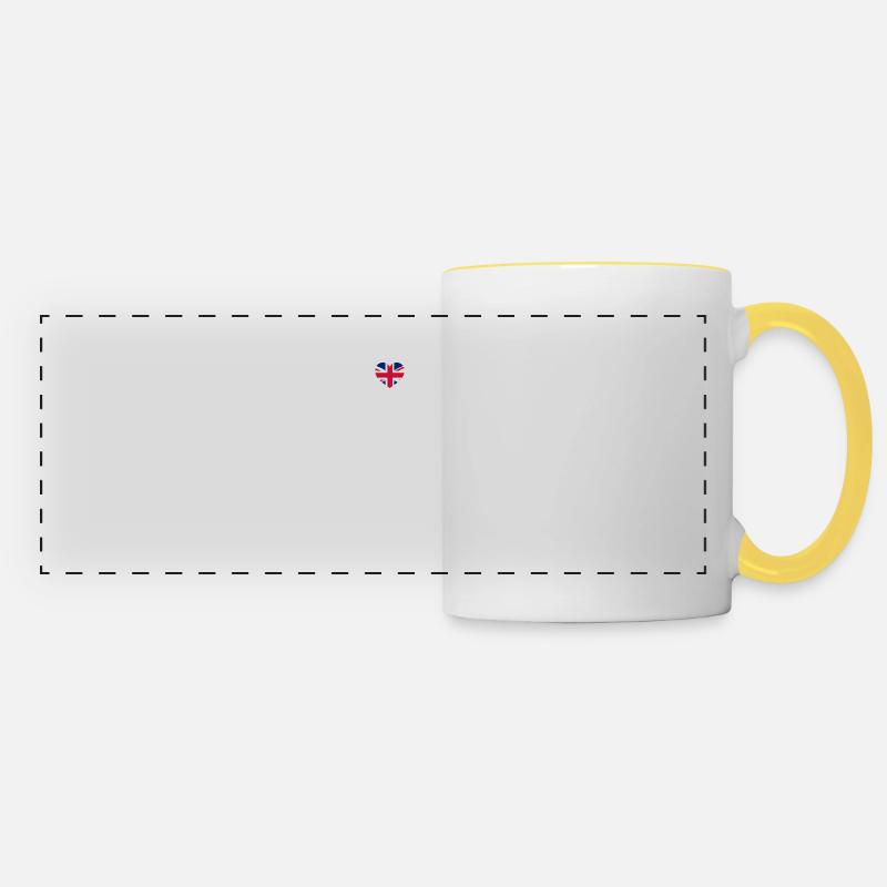 I Love London Eiffel Tower Cool Paris France Tower - Panoramic Mug - white/yellow
