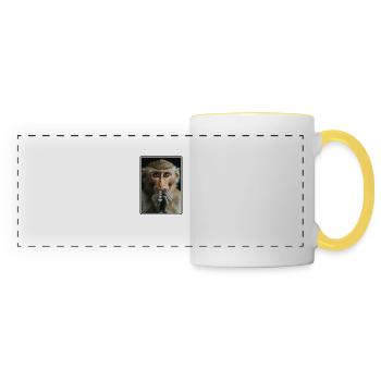 Macaque Macaque - Panoramic Mug - white/yellow - Front