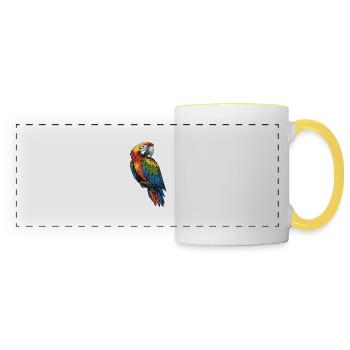 L’ère de l’ara - Mug panoramique contrasté et blanc - blanc/jaune - Devant