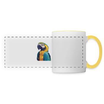 L’ère de l’ara - Mug panoramique contrasté et blanc - blanc/jaune - Devant
