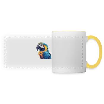 L’ère de l’ara - Mug panoramique contrasté et blanc - blanc/jaune - Devant