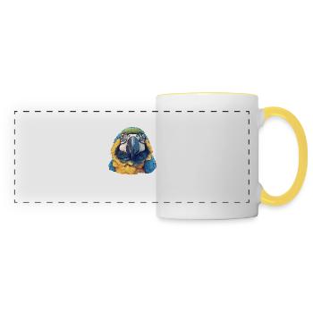 L’ère de l’ara - Mug panoramique contrasté et blanc - blanc/jaune - Devant