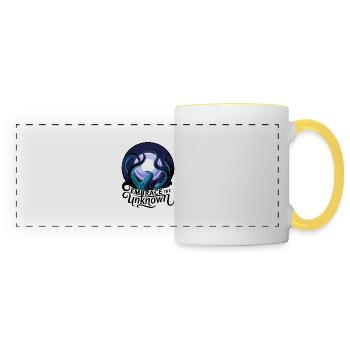 EMBRACE THE UNKNOWN - Panoramic Mug - white/yellow - Front
