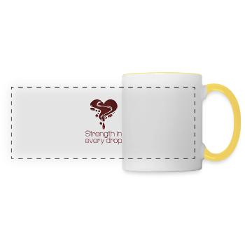 LA FORCE DANS CHAQUE GOUTTE DE SANG - Mug panoramique contrasté et blanc - blanc/jaune - Devant