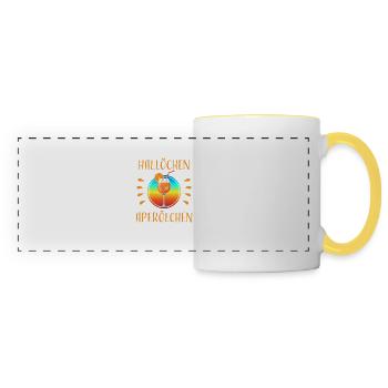 hallöchen aperölchen drawing surface 1 - Panoramic Mug - white/yellow - Front