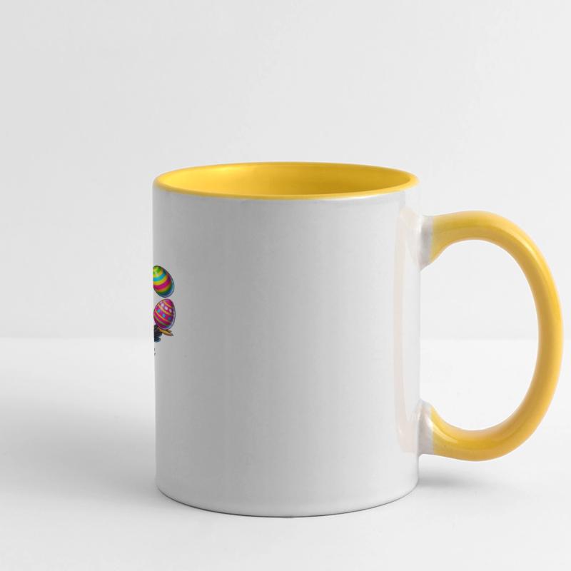 Easter Chicken Chick Easter Egg Juggling Panoramic Mug