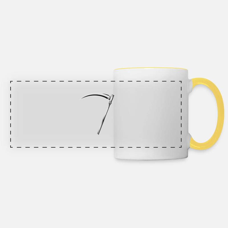 FAUCHEUSE - Mug panoramique contrasté et blanc - blanc/jaune