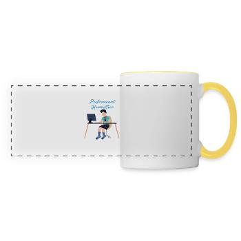 professional,homeoffice, arbeit,büro - Panoramatasse - Weiß/Gelb - Vorne