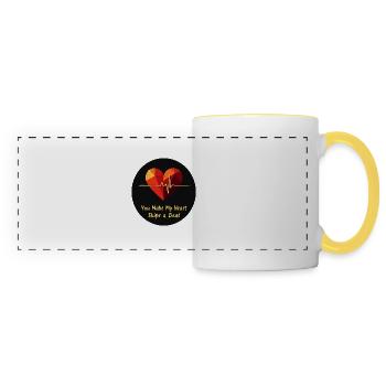 Lively heartbeats - Panoramic Mug - white/yellow - Front