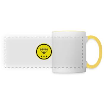 Diamond Symbol - Panoramic Mug - white/yellow - Front