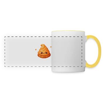 Sweet croissant :* - Panoramic Mug - white/yellow - Front
