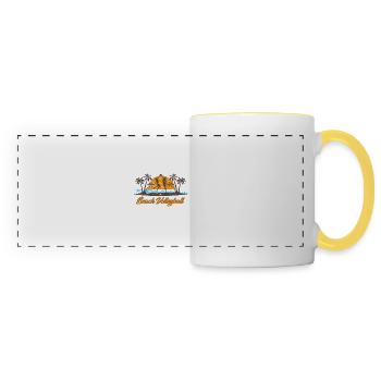 beach volleyball - Panoramic Mug - white/yellow - Front