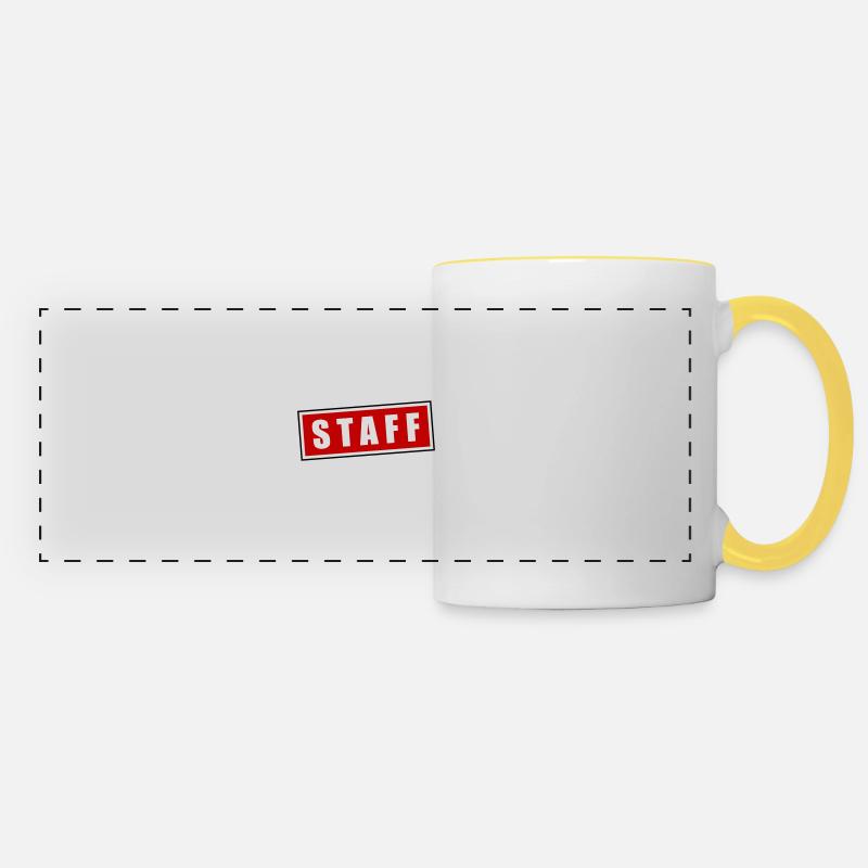 staff - Mug panoramique contrasté et blanc - blanc/jaune