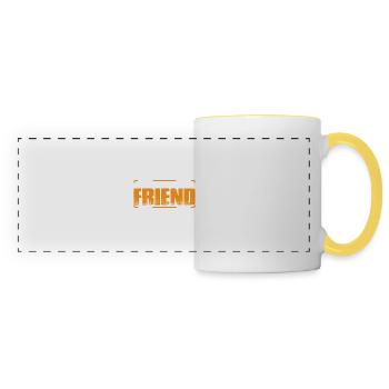 Mon médecin préféré m’appelle ami 8 - Mug panoramique contrasté et blanc - blanc/jaune - Devant