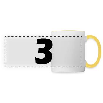 3 - Mug panoramique contrasté et blanc - blanc/jaune - Devant