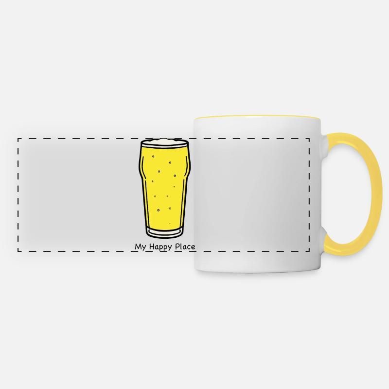 Golden Draft Pint Graphic - Panoramic Mug - white/yellow