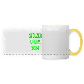 Proud great-grandpa 2024 - Panoramic Mug - white/yellow - Front
