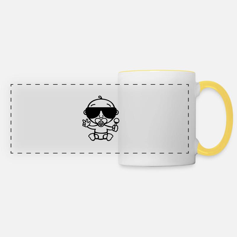 Baby Cool - Panoramic Mug - white/yellow