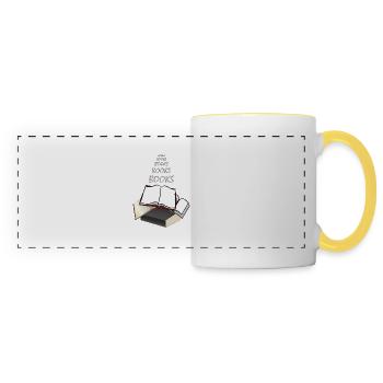 Bücher Bücher - Panoramatasse - Weiß/Gelb - Vorne