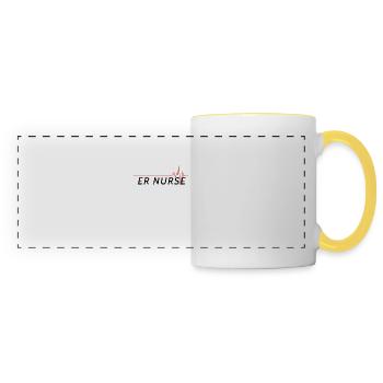 Infirmière des urgences - Mug panoramique contrasté et blanc - blanc/jaune - Devant