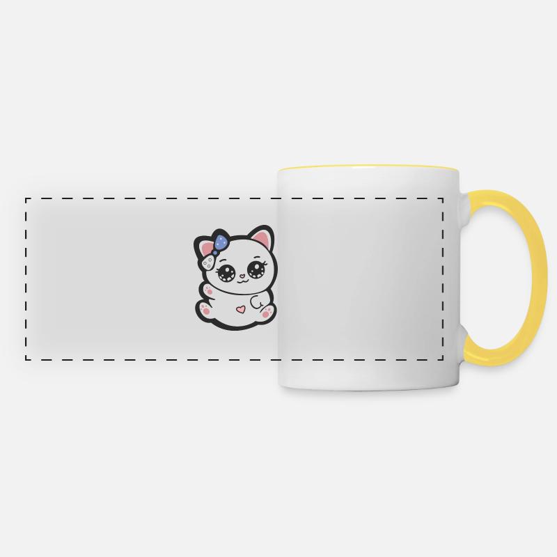 KAWAII 2 KIT - Panoramic Mug - white/yellow