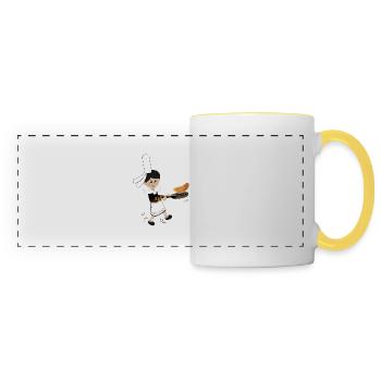 Breton crepe maker - Panoramic Mug - white/yellow - Front