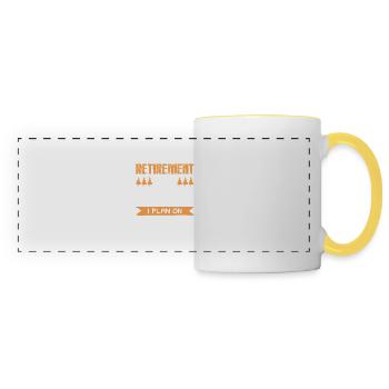 Camping-car - Mug panoramique contrasté et blanc - blanc/jaune - Devant