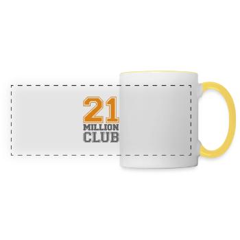 21 Millionen Club - Panoramatasse - Weiß/Gelb - Vorne