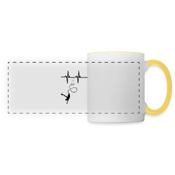 Bungee Jumping Sports extrêmes Bungeespringen cadeau - Mug panoramique contrasté et blanc - blanc/jaune - Devant