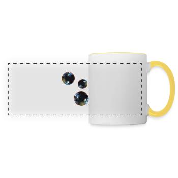 3 soap bubbles - Panoramic Mug - white/yellow - Front