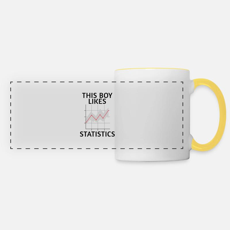 Junge mag Statistik Data Analyst Science - Panoramatasse - Weiß/Gelb