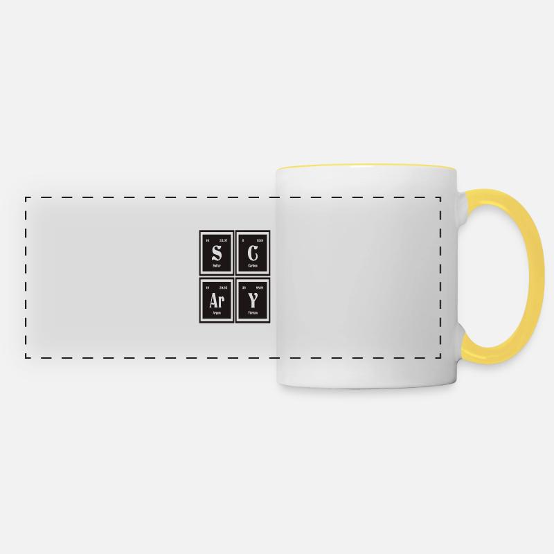 Scary - Periodic Table of Elements - Panoramic Mug - white/yellow