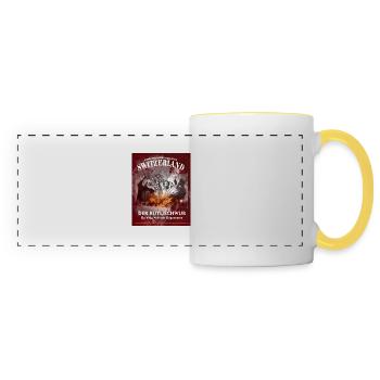 Print Swiss Rütli Oath Hoodie or T-Shirt - Panoramic Mug - white/yellow - Front