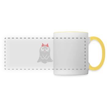 Comic Little Ghost Girl - Panoramic Mug - white/yellow - Front