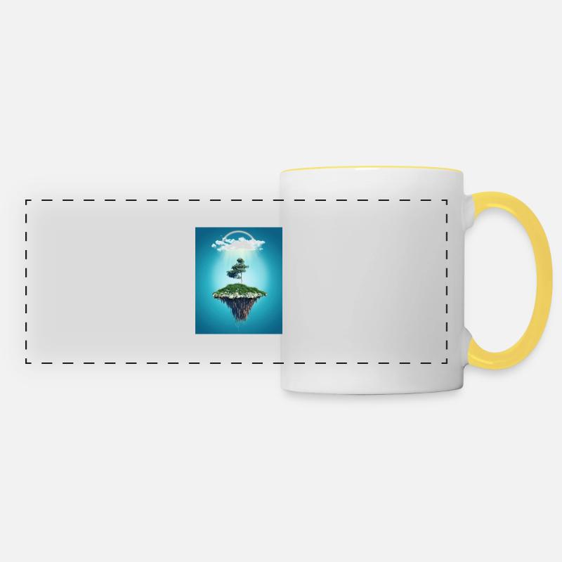 Paradise - Panoramic Mug - white/yellow