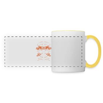 Mai 1948 Vintage Geburtstagsgeschenk - Panoramatasse - Weiß/Gelb - Vorne