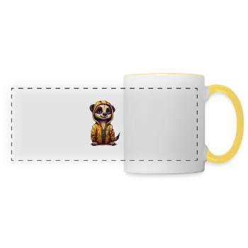Cool Mongoose - Panoramic Mug - white/yellow - Front