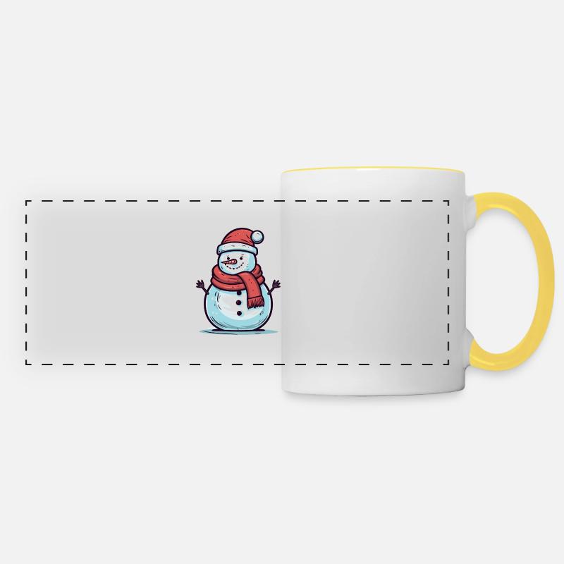 I'm the coolest snowman - Panoramic Mug - white/yellow