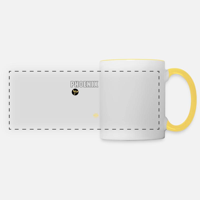 Moteur PHOENIX - Mug panoramique contrasté et blanc - blanc/jaune